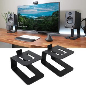 2pcs Desktop Speaker Stand Studio Monitor Speaker Riser Computer Speaker Stands for Bookshelf Speakers