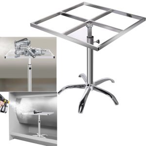360 Degree Rotating Spray Paint Stand Stainless Steel Adjustable Height Painting Spraying Rotation Platform Stand