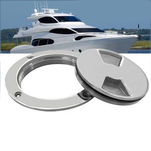 4in 5in Round Boat Hatch 316 Stainless Steel Deck Access Hatch & Lid Marine Boat Caravan Screw Out Hatch