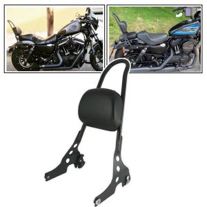 Detachable Motorcycle Seat Backrest Cushion Pad Rack for Harley Sportster