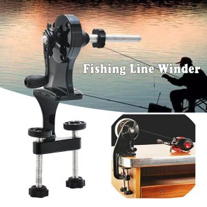 Fishing Line Spooler Fishing Line Winder Adjustable Dual Clamp Spinning Reel System for Any Reel Lines Tools