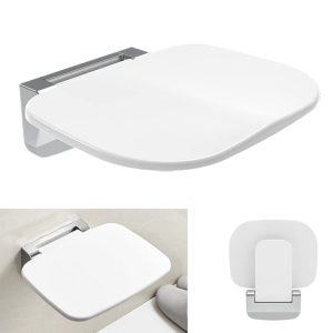 Folding Shower Seat Wall Mounted Flip up Stool Bathroom Aid Bench Elderly 200kg Capacity