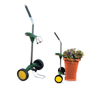 Heavy Duty Garden Pot Mover with Adjustable Handle Plant Dolly Caddy with Wheels and Gripping Suction Cups