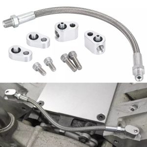 LS Bypass Hose LS1 Throttle Body Bypass Coolant Steam Port Crossover Hose Braided Kit