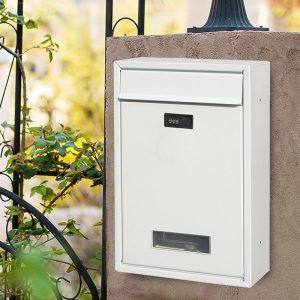 Wall Mount Post Letterbox Letter Mail Box Lockable Drop Box