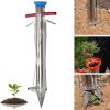 Long Handled Bulb Planter Stainless Steel Vegetable Seedling Tool Garden Planting Tool