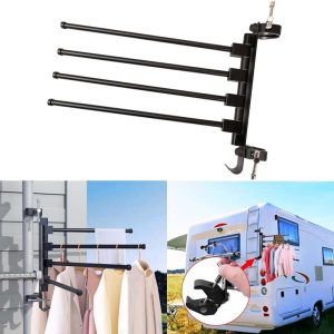 RV Clothes Drying Rack Clothes Airer Outdoor Indoor Laundry Drying Rack for Laundry Ladder RV Home Camper