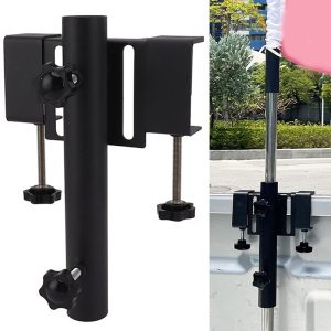 Truck Flagpole Mount Firm Support Flagpole Holder for Truck Bed No Drilling for Truck Pickup 1.3" Flag Pole