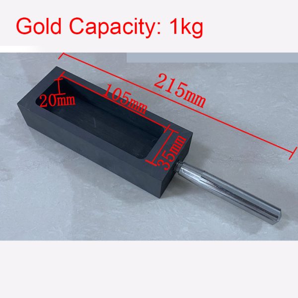 0.5kg-5kg Pure Graphite Ingot Mold With Handle Casting Crucible Melting Metal Gold Silver