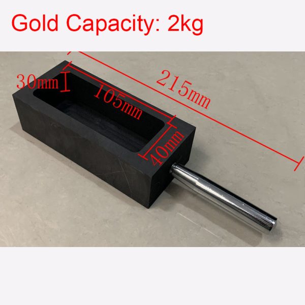 0.5kg-5kg Pure Graphite Ingot Mold With Handle Casting Crucible Melting Metal Gold Silver