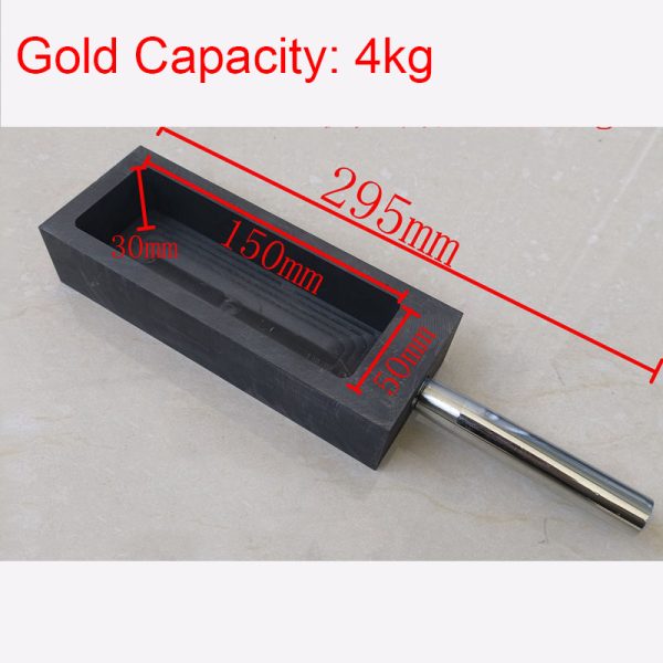 0.5kg-5kg Pure Graphite Ingot Mold With Handle Casting Crucible Melting Metal Gold Silver