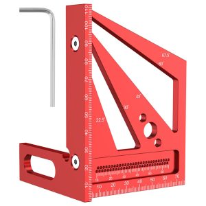 3D Multi Angle Measuring Ruler 22.5-90 Degree Metric Triangle Scribing Tool Woodworking Square Ruler