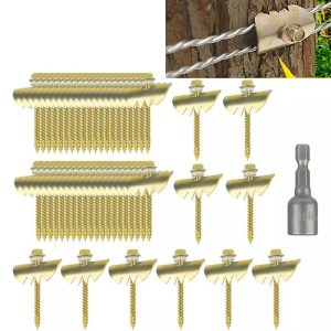 50pcs Wire Fence Fastener Nails with Reinforced Teeth Reusable for Wire Mesh Woven Fencing