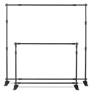 Adjustable Backdrop Banner Stand for Parties Photography Portable Background Rack with Carrying Bag