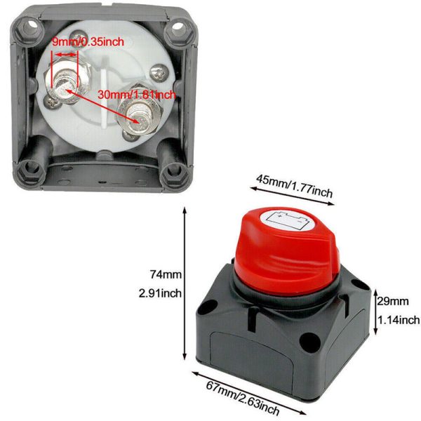 Battery Isolator 12V/24V/48V Battery Master Disconnect Isolator On/Off Switch Boat Marine Caravan