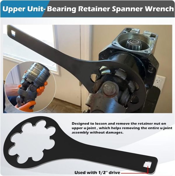 Bearing Carrier Nut Drive Spanner Wrench Tool Set for Mercruiser Alpha Bravo Mariner