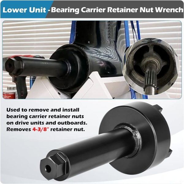 Bearing Carrier Nut Drive Spanner Wrench Tool Set for Mercruiser Alpha Bravo Mariner