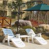 Outdoor Patio Deck Sun Lounger Folding Chaise Lounge Chair with Armrests