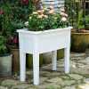 Multifunctional Outdoor Planter Box Lawn Raised Garden Bed with Self-priming Water System for Flowers Vegetables