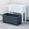 Multifunctional Outdoor Planter Box Lawn Raised Garden Bed with Self-priming Water System for Flowers Vegetables