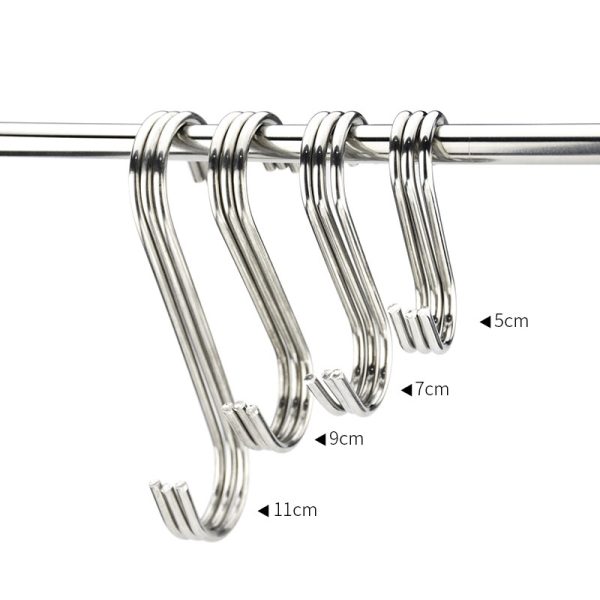 Shelf Storage Hook Stainless Steel Multifunctional S-Shaped Hanging Hooks