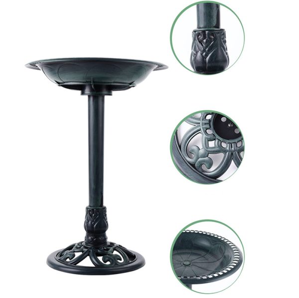 Outdoor Garden Bird Bath Pedestal for Yard Patio Backyard Courtyard