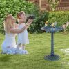 Outdoor Garden Bird Bath Pedestal for Yard Patio Backyard Courtyard