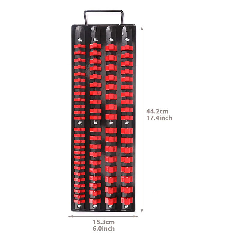 Portable Socket Organizer Tray ABS Socket Holder 1/4-Inch 3/8-Inch 1/2-Inch for 80pcs Socket
