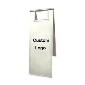 Custom Logo Stainless Steel A-Frame Safety Sign Portable Foldable Handle Safety Warning Signs