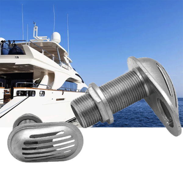 Stainless Steel Boat Intake Strainer Marine Hardware Inlet Filter Scoop Water Strainer Thru‑Hull