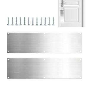 Stainless Steel Door Kick Plate Protect Doors Kickplates for Interior Exterior Door