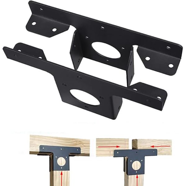 3-Way Heavy Duty T-shape Pergola Extension Brackets Fixed Adjustable