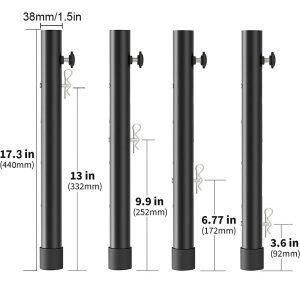 Table Leg Extender for Folding Tables Heavy Duty Steel Adjustable Folding Table Leg Risers