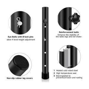 Table Leg Extender for Folding Tables Heavy Duty Steel Adjustable Folding Table Leg Risers