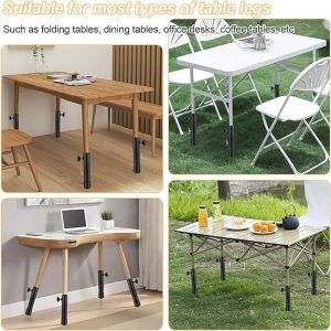 Table Leg Extender for Folding Tables Heavy Duty Steel Adjustable Folding Table Leg Risers