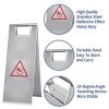 Warning Floor Stand Sign Stainless Steel Wet Floor Caution Sign No Entry Safety Warning Signs Custom Text