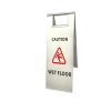 Warning Floor Stand Sign Stainless Steel Wet Floor Caution Sign No Entry Safety Warning Signs Custom Text