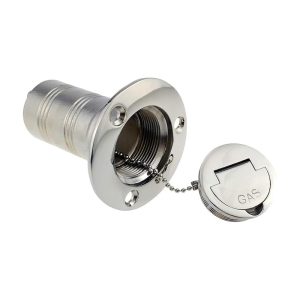 1.5in 2in Marine Boat Deck Fill Keyless 316 Stainless Steel Fuel Filler Flush Mount Polished