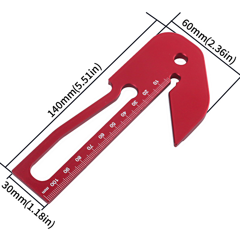 45-Degree Center Measuring Tool Woodworking Ruler for Work Measuring Drawing