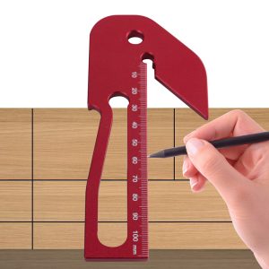 45-Degree Center Measuring Tool Woodworking Ruler for Work Measuring Drawing