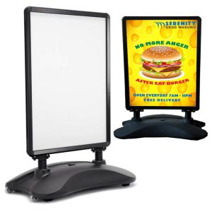 A1 Poster Snap Stand Outdoor Double Sided Snap Frame Advertising Poster Holder Stand Display Board