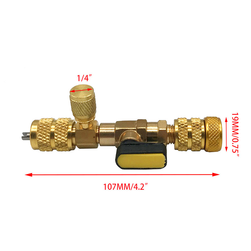 Automotive Repair Valve Core Remover 1/4 Inch 5/16 Inch Port Removal Installer Tool