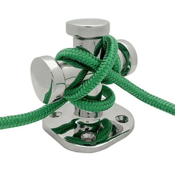 Boat Marine Single Cross Bollard Mooring Bitt Cleat 316 Stainless Steel Deck Rope Fasten Cleat