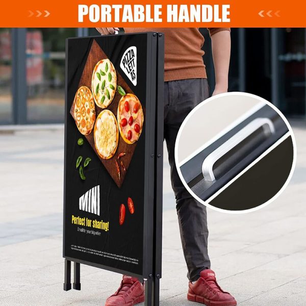 Custom Double Sided A Frame Sign with Printing Poster 60x90cm Sidewalk Poster Sandwich Board Outdoor Display