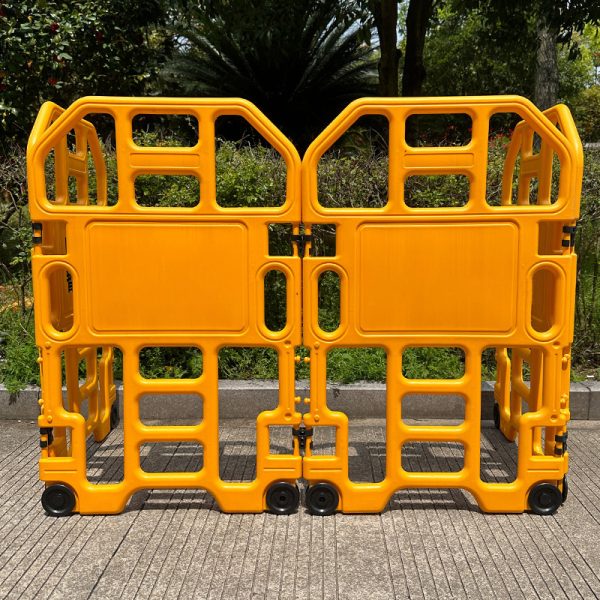 Expandable Safety Barricade Custom Logo Foldable Barrier Fencing with Casters for Traffic Hospital Airport Road Block Fence