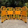 Expandable Safety Barricade Custom Logo Foldable Barrier Fencing with Casters for Traffic Hospital Airport Road Block Fence