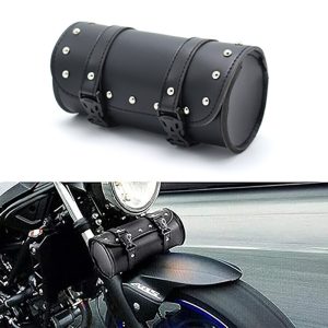 Motorcycle Front Fork Bag Universal Motorcycle Saddle Bag with 2 Fastening Straps