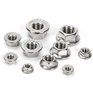 10pcs 304 Stainless Steel M3-M20 Serrated Non-Slip Flange Hex Nuts