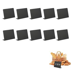 10pcs PVC Erasable Price Tags Black Record Table Sign Display Holder