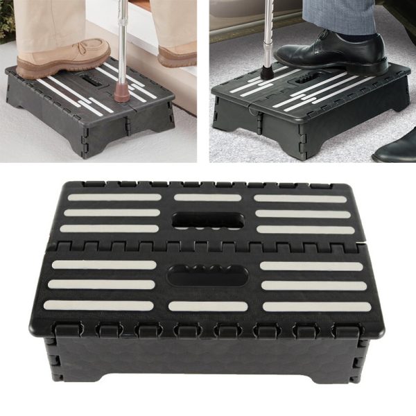 Portable Folding Half Step Stool Door Walking for Kid Elderly Mobility Aid Indoor Outdoor